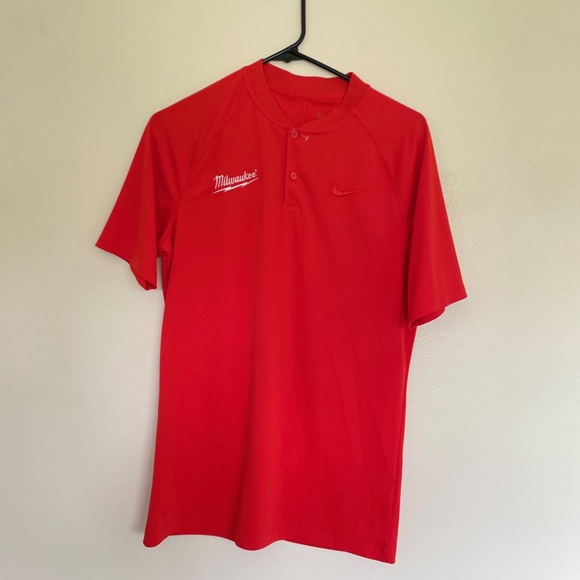 Lot of 2 Mens Milwaukee Tool Logo Nike and New Era Shirts - Picture 1 of 6